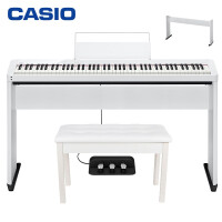 卡西欧智能触屏电钢琴88键重锤PX-S1000WE主机+木架套机+三踏板+琴凳礼包