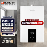 能率(NORITZ)13升A9家用燃气天然气热水器 多维智能恒温抗干扰 强排式逐级精细控温天然气 13升 13A9FEX