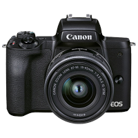佳能（Canon）EOS M50 Mark II M50二代 微單數碼相機 黑色15-45標準變焦鏡頭套裝（約2410萬