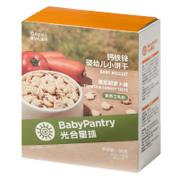 光合星球babycare婴儿小饼干营养米饼零食磨牙饼干糕点 番茄胡萝卜味80g/盒
