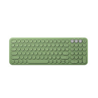 航世（BOW）HD098SL-2 无线键盘 蓝牙键盘 三模便携办公键盘 手机平板ipad笔记本电脑充电键盘 复古绿