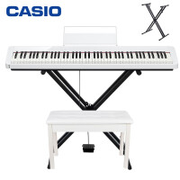 卡西欧智能触屏电钢琴88键重锤PX-S1000WE主机+X架+延音踏板+琴凳礼包