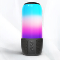 奇声(QISHENG) 蓝牙音箱低音炮音乐脉动智能炫彩发光网红户外便携插卡电脑音响 Q15炫彩灯效黑色