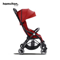 hamilton汉弥尔敦魔术师婴儿推车X1可坐可躺轻便一键折叠BB伞车可登机避震加宽儿童宝宝手推车 丝绒复古红