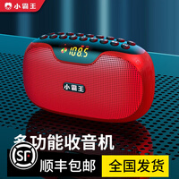 小霸王 W20老年人收音机便携式插卡可充电半导体多功能播放器音箱随身听听歌听戏听评书 幸运红 官方标配(不含卡)