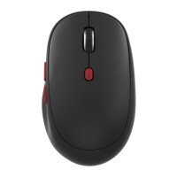 航世（BOW）MW165L 无线鼠标 办公充电鼠标 便携静音鼠标可充电 台式电脑笔记本通用无线鼠标 红黑色