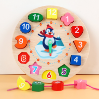 【凯柯锐玩具】儿童礼物2-6岁早教启蒙认知数字形状积木拼图逻辑训练  时钟数字益智玩具（图案随机发）