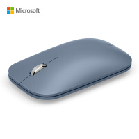 微软 Surface Mobile Mouse 便携蓝牙无线鼠标 冰晶蓝 | 金属材质滚轮 商务办公 | 可更换电池供电 支持手机 平板 笔记本
