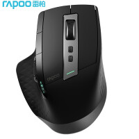 雷柏（Rapoo） MT750W 无线蓝牙鼠标 办公鼠标 充电鼠标 电脑鼠标 笔记本鼠标 支持Qi无线充电 黑色