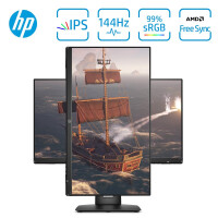 惠普（HP）144Hz显示器 IPS面板 旋转升降 99%sRGB 微边框 24英寸新品X24ih 低蓝光不闪屏 游戏吃