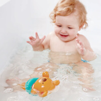 德国(Hape)儿童戏水玩具宝宝洗澡玩水用品浴室玩具男孩1-3-6岁发条游泳泰迪男孩女孩儿童节礼物 1岁+ E0204