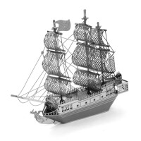 KIDNOAM 3D金属拼图DIY手工立体拼图拼装模型玩具立体玩具蜻蜓 DIY黑珍珠海盗船（需自备工具）