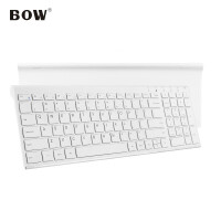 航世（BOW）HW193C 可充电金属办公无线键盘 笔记本电脑通用小键盘 白色