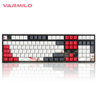 阿米洛(Varmilo)花旦娘静电容V2键盘 机械键盘 办公键盘 送礼键盘 白色背光 PBT键帽 MA108键 樱花粉轴