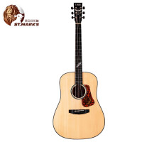 ST.MARK'S 圣马可吉他 民谣单板木吉他 CL126+原木色 亮光 云杉桃花芯D型