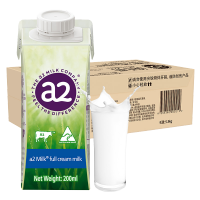 a2澳洲原装进口 全脂高端纯牛奶 200ml*24盒珍贵A2蛋白生牛乳大包装