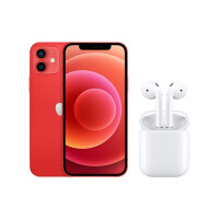 Apple iPhone 12 (A2404) 128GB 红色 支持移动联通电信5G 双卡双待手机【AirPods套装