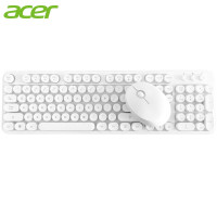 宏碁(acer)键鼠套装 无线键鼠套装 办公键盘鼠标套装 防泼溅 电脑键盘 白色 KM41-6W