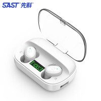 先科（SAST）M9白色 真无线蓝牙耳机TWS入耳式迷你运动耳机无线降噪耳机蓝牙5.0苹果安卓通用