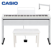 卡西欧智能触屏电钢琴88键重锤PX-S1000WE主机+木架套机+延音踏板+琴凳礼包