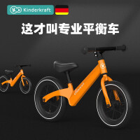 KinderKraft 德国平衡车儿童滑步车无脚踏单车自行车2岁小孩12寸 橙色充气