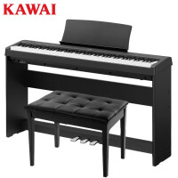 卡瓦依（KAWAI）电钢琴ES110黑 88键重锤 便携电子数码钢琴成人儿童初学专业家用 三踏板+双人琴凳礼包