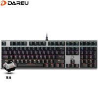 达尔优（dareu）机械师合金版机械键盘 有线键盘 游戏键盘 108键混光  全键无冲 吃鸡键盘  黑银黑轴