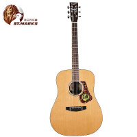 ST.MARK'S 圣马可吉他 民谣单板木吉他 CL160原木色  红松玫瑰木