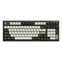 腹灵 FL980 98键 机械键盘 LOL电竞游戏热拔插机械键盘 三模无线版-全键可换轴-橄榄绿 凯华BOX  静音红轴