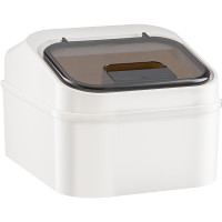 太力 新升级抗菌米桶家用密封防潮自动出米储米箱厨房面粉 白色【立式款】10斤装