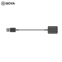 BOYA博雅 USB外置声卡 台式笔记本电脑USB转3.5mm耳机麦克风音箱转接器 直播麦克风一分二转接线转换头 EA2