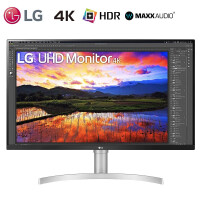 LG 32UN650-W 4K显示器HDR 内置音箱 IPS硬屏 微边框升降底座DCI-P3 95% 32英寸设计绘图液
