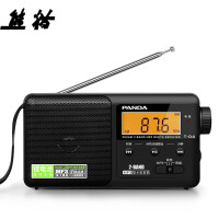 熊猫(PANDA) T-04便携式老人插TF卡MP3数字显示锂电池充电半导体收音机T-01升级款（黑色）