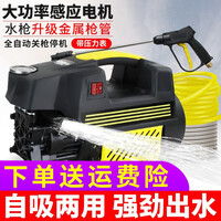 普兰迪 汽车高压水枪洗车机洗车器 220V家用洗车水枪水泵刷车泵 洗车工具清洗机 摩托车清洗 经典标准款长水枪+10米出水管