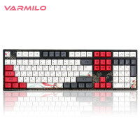 阿米洛（Varmilo）花旦娘机械键盘VA108键 德国cherry红轴办公键盘 送礼键盘 电脑键盘 无灯