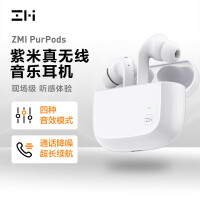 紫米（ZMI）PurPods 真无线降噪音乐蓝牙耳机 饱满音效通话降噪超长续航运动通用苹果小米手机TW101ZM白