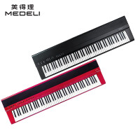 美得理（MEDELI）便携式电钢琴SAP200 电钢琴蓝牙88键重锤成人初学专业家用智能高颜值 红色琴体+木架三踏板