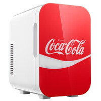 可口可乐(Coca-Cola)车载冰箱迷你小冰箱车家两用 便携宿舍母乳化妆品小冰箱12V/220V 冷暖箱 8L红色新款