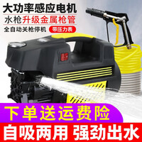 普兰迪 汽车高压水枪洗车机洗车器 220V家用洗车水枪水泵刷车泵 洗车工具清洗机 摩托车清洗 经典特惠款短水枪+7米出水管