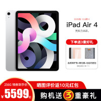 Apple iPad Air4 10.9英寸平板电脑 超清全面屏 A14芯片 游戏影音上网课平板 256G 银色 主机 