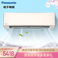 松下 大1匹 适用13-16㎡ 一级能效变频冷暖 除菌 自清洁 家用壁挂式空调挂机 D9KP20N(金)（Panason