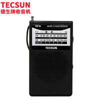 德生（Tecsun）R-218收音机 音响 全波段 老年人 电视伴音 调频调幅 老人便携式半导体 校园广播（黑色）