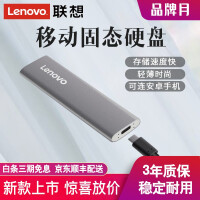 联想（lenovo） SSD固态硬盘USB3.1高速存储台式机笔记本外接移动硬盘固态便携1T512G 金属银512G