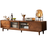 家逸实木电视柜落地电视机柜客厅电视台柜电视桌小户型 1.8米胡桃色