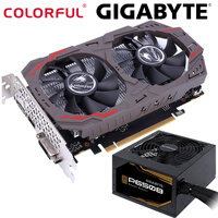 七彩虹(Colorful) GTX1050ti 灵动鲨 4GD5 游戏办公显卡 台式机电脑独立显卡 1050ti+技嘉 斗战 额定650W铜牌电源