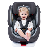 Ledibaby乐蒂儿童安全座椅汽车用0-4-12岁双向安装isofix硬接口宝宝婴儿童坐椅车载 小灰灰