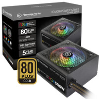 Tt(Thermaltake)额定500W Toughpower GX1 RGB 500 电脑电源(80PLUS金牌/2