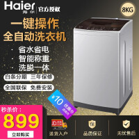 海尔（Haier）洗衣机 6.5/8/9/10KG大容量洗衣机家用全自动波轮 省水省电 8公斤  XQB80-Z1269