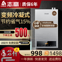 志高(CHIGO)13升家用防冻燃气热水器天然气一级能效冷凝式省气15%变频恒温水气双调 一级能效冷凝省气15%燃气天然气