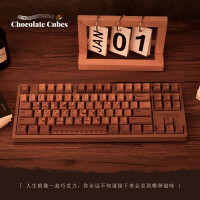 黑爵（AJAZZ）新国货国潮巧克力机械键盘 游戏键盘 有线键盘 87键PBT热升华键帽 电竞游戏电脑办公 兰轴